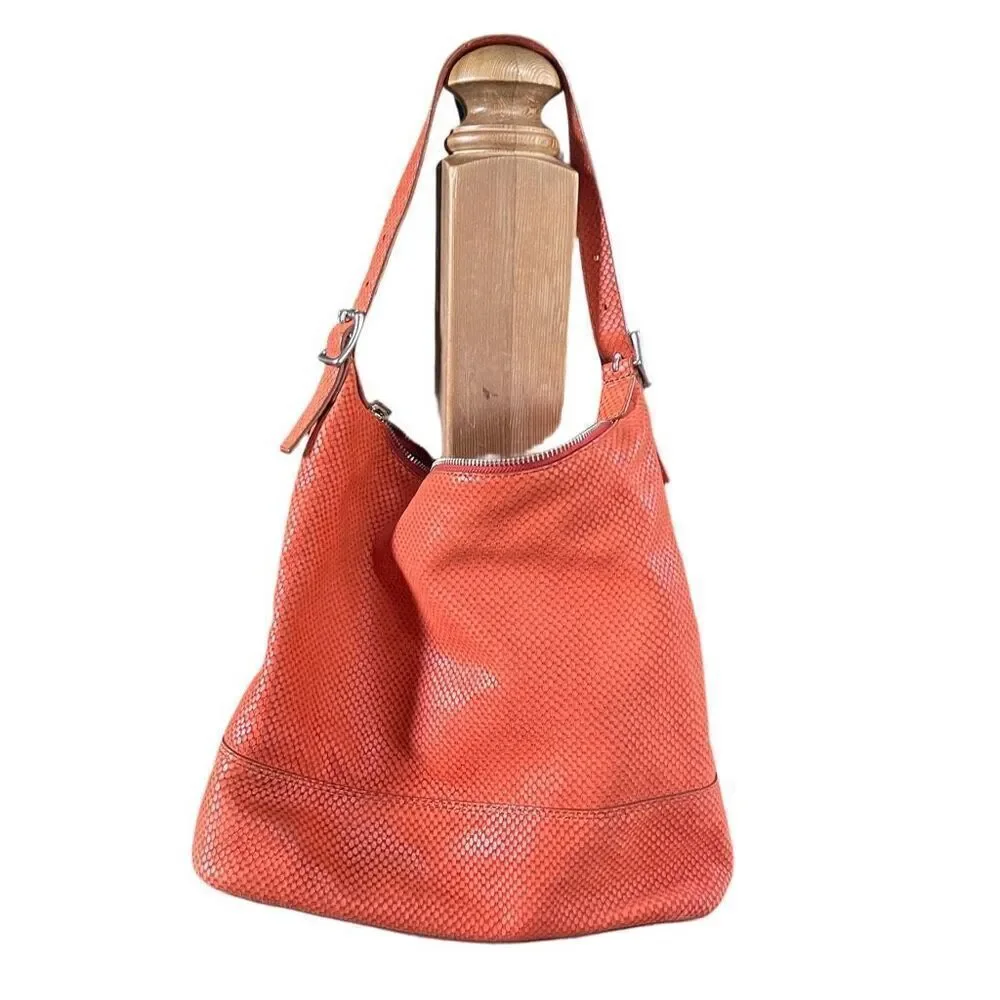 Fossil Marlo Hobo shoulder slouchy bag. Python embossed leather.